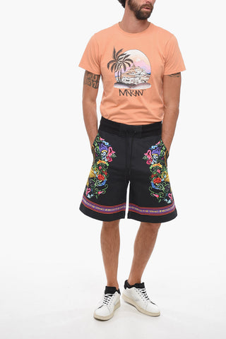 JEANS COUTURE Floral Printed GARDEN Cotton Shorts