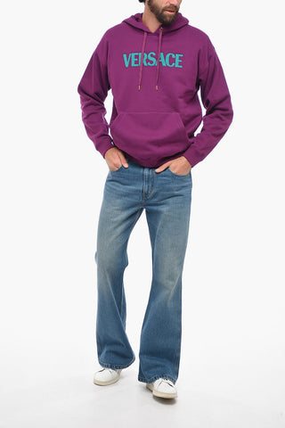 Fleece Cotton Hoodie with Terry Logo