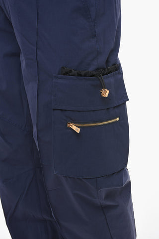 Cotton Cargo Pants with Jewel Drawstring