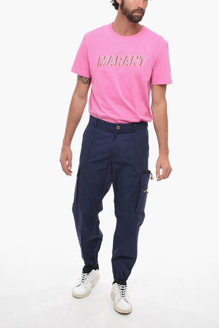 Cotton Cargo Pants with Jewel Drawstring