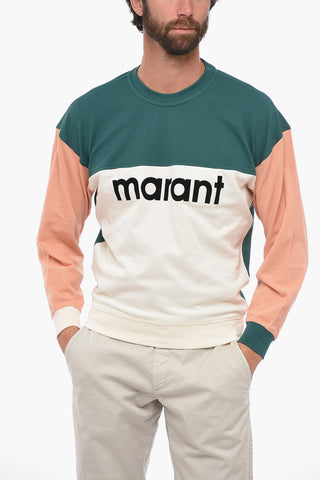 Felpa in Cotone Piquet AFTONE con Logo Floccato