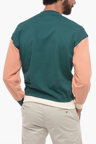 Felpa in Cotone Piquet AFTONE con Logo Floccato