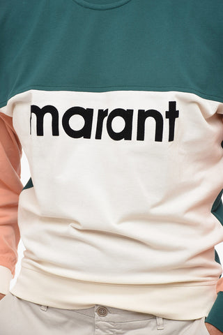 Felpa in Cotone Piquet AFTONE con Logo Floccato