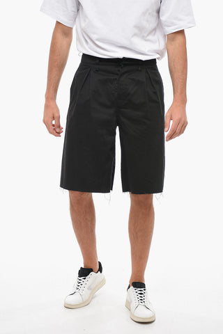 Shorts Con Pince E Dettagli Raw Cut