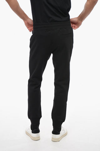 JEANS COUTURE Cotton Sweatpants with Lamè Print