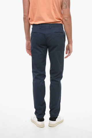 GIORGIO Pantaloni Chino in Cotone con Passanti