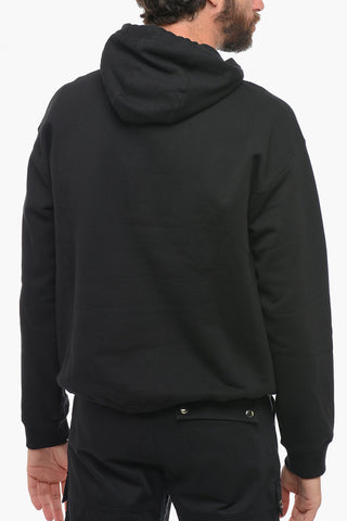 Felpa Hoodie in Cotone con Coulisse Gioiello