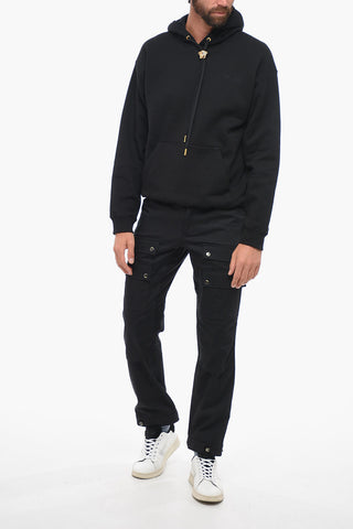 Felpa Hoodie in Cotone con Coulisse Gioiello