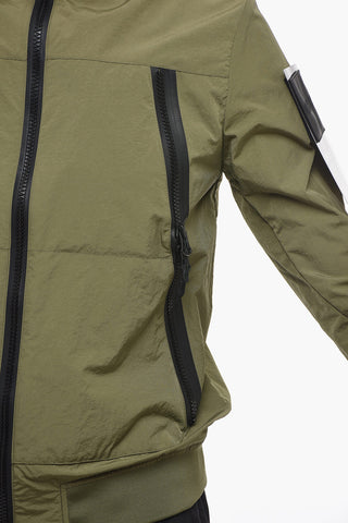Giacca A Vento Utility Con Cappuccio Estraibile