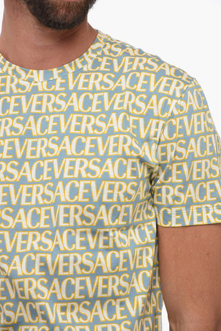 Crew Neck Monogram Cotton T-Shirt