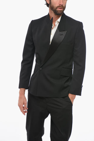 Blazer Doppiopetto Con Revers Asimmetrico