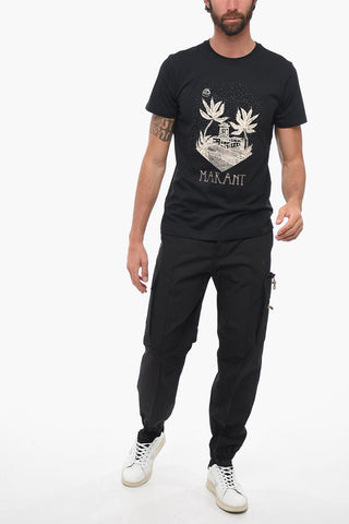 Crew Neck ZAFFERH Printed T-Shirt