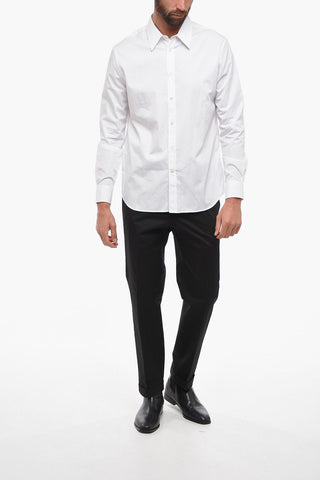 Italian Collar Long Sleeved Shirt