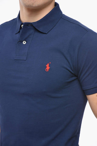 Piquet Cotton Slim Fit Polo with Logo