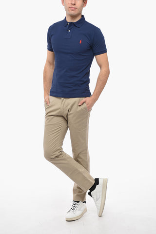 Piquet Cotton Slim Fit Polo with Logo