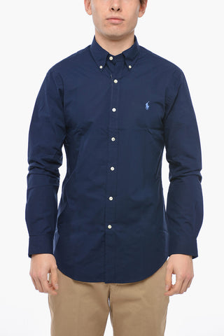 Camicia Button-down in Cotone Stretch