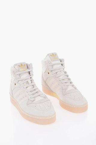 Suede and Leather RIVARLY HI High-Top Sneakers with ton-on-Ton Details