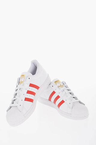 Leather SUPERSTAR Low-Top Sneakers with Golden Detail