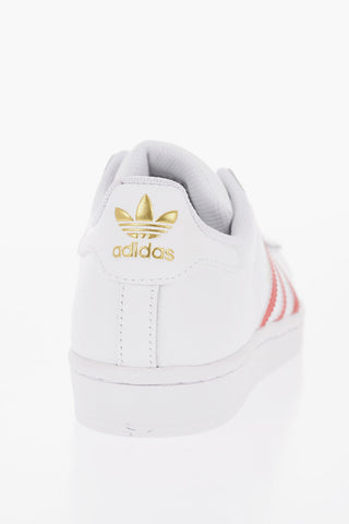 Leather SUPERSTAR Low-Top Sneakers with Golden Detail