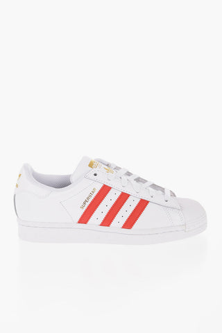 Leather SUPERSTAR Low-Top Sneakers with Golden Detail