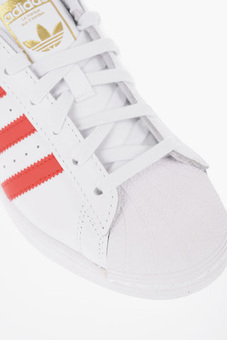 Leather SUPERSTAR Low-Top Sneakers with Golden Detail