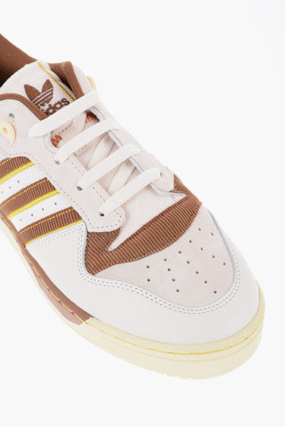 Suede and Leather RIVARLY 86 Low-Top Sneakers with Rib Trim