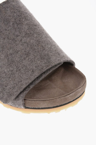 Sliders FELIZ in Lana Con Chiusura in velcro
