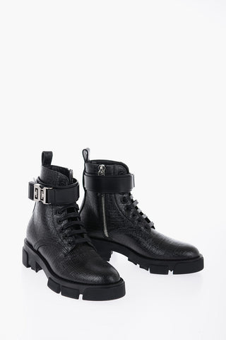 Lace-up TERRA Coated Canvas Combat Booties