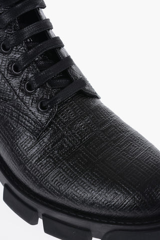 Lace-up TERRA Coated Canvas Combat Booties
