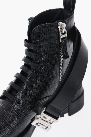 Lace-up TERRA Coated Canvas Combat Booties