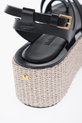 Leather Sandals With Platform 6 cm