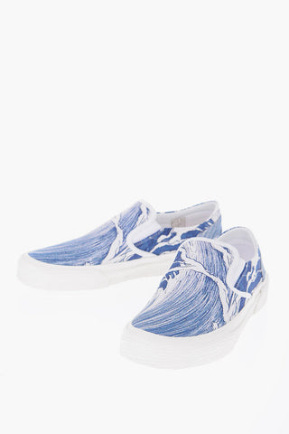 Printed Fabric WAVES Slip-On Sneakers