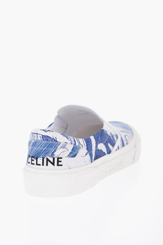 Printed Fabric WAVES Slip-On Sneakers