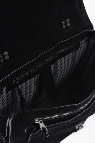 Borsa a Spalla in Suede a Tinta Unita 