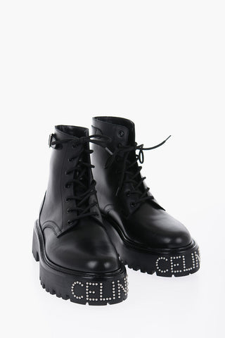 Anfibi In Pelle BULKY Con Suola Borchiata