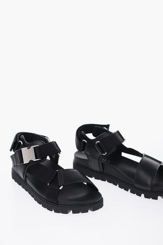 Sandali In pelle Con Fibbia