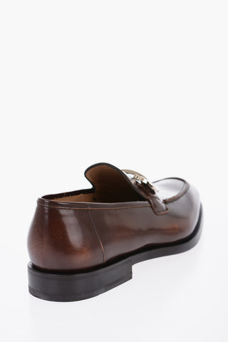 Brushed Leather GUSTAV Loafers With Clamps