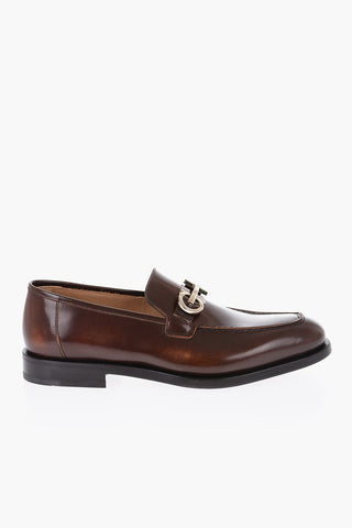 Brushed Leather GUSTAV Loafers With Clamps