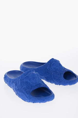 Rubber Slides With Embossed Baroque Details