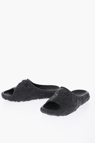 Rubber Slides With Embossed Baroque Details