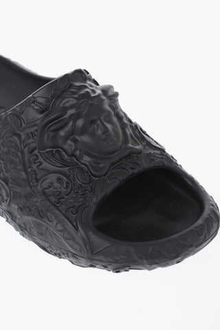 Rubber Slides With Embossed Baroque Details