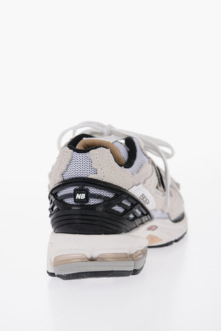 Mesh and Suede Low-Top sneakers with Monogram