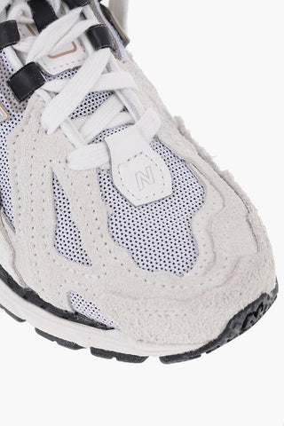 Mesh and Suede Low-Top sneakers with Monogram