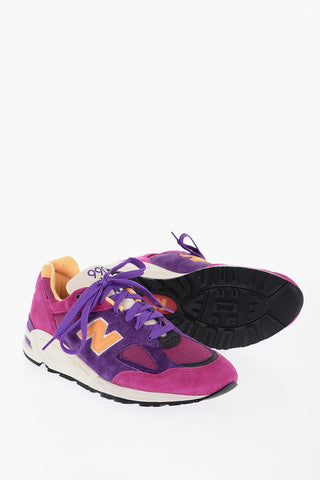 Fabric and Suede Low Top Sneakers