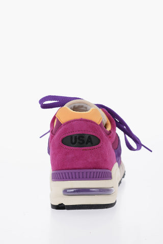 Fabric and Suede Low Top Sneakers
