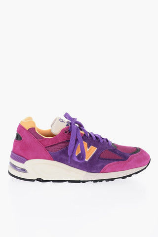 Fabric and Suede Low Top Sneakers
