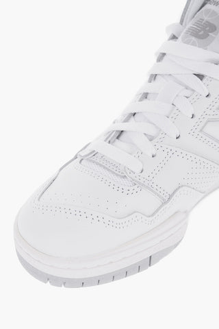Solid Color Leather High-Top Sneakers