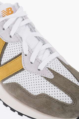 Two-Tone Low-Top Sneakers with Suede Monogram