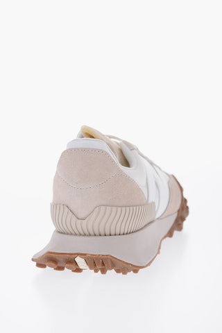Two-Tone Suede  Details Low-Top Sneakers