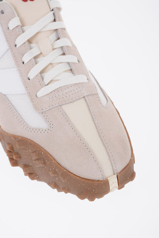 Two-Tone Suede  Details Low-Top Sneakers